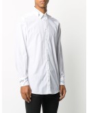 logo detail button-up shirt
