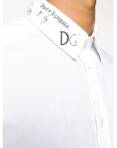 logo detail button-up shirt