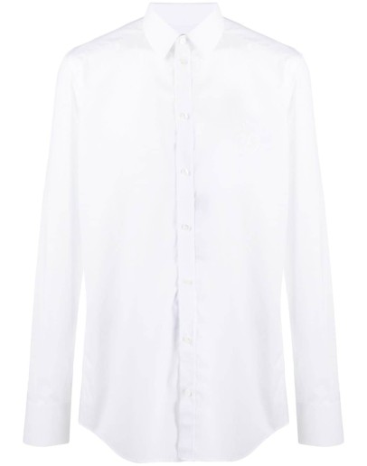 embroidered logo cotton shirt