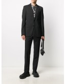 leopard-print silk shirt