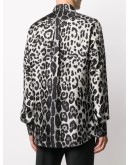leopard-print silk shirt