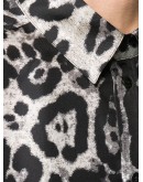 leopard-print silk shirt