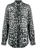 leopard-print silk shirt