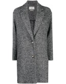 zigzag patterned knitted coat
