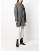 zigzag patterned knitted coat