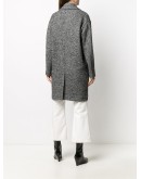 zigzag patterned knitted coat