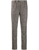 checked slim-fit trousers