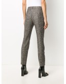 checked slim-fit trousers