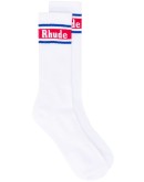 ribbed logo knit socks