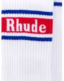 ribbed logo knit socks