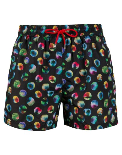 bubble print beach shorts