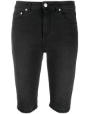 cycling-style denim shorts