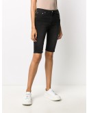 cycling-style denim shorts