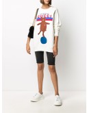 cycling-style denim shorts