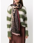 mix-print silk scarf