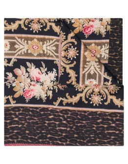 mix-print silk scarf