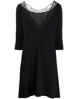 lace-embroidered shift night-dress