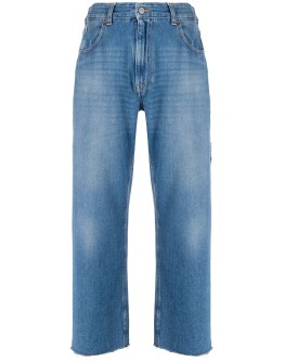 high-rise cropped jeans