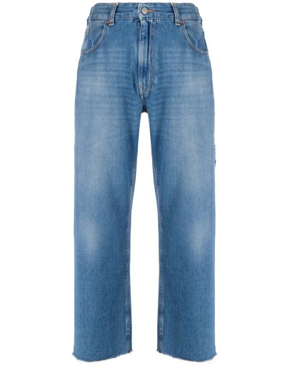 high-rise cropped jeans