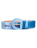 embroidered script belt 