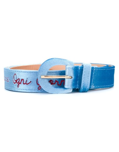 embroidered script belt 