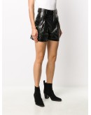 leather look shorts