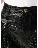 leather look shorts