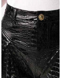 leather look shorts