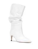 slouchy crocodile-effect boots