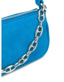 suede chain link bag