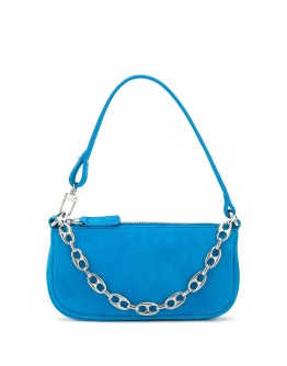 suede chain link bag