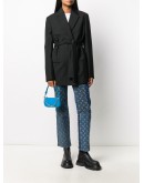 suede chain link bag
