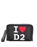 love logo print clutch