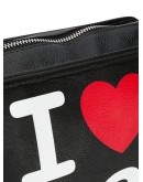 love logo print clutch