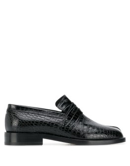 crocodile-effect 25mm Tabi loafers