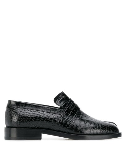 crocodile-effect 25mm Tabi loafers
