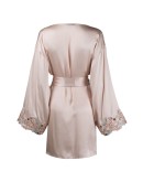 embroidered silk satin short robe