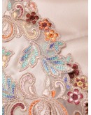 embroidered silk satin short robe