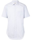 gingham short-sleeve pocket shirt
