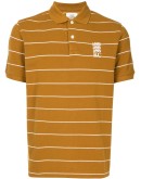 embroidered logo striped polo shirt