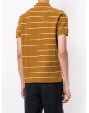 embroidered logo striped polo shirt