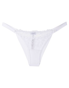 floral lace detail thong