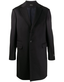 wool-cashmere blend tailored single-breasted coat