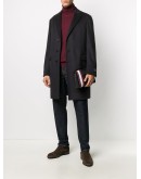 wool-cashmere blend tailored single-breasted coat