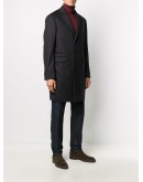 wool-cashmere blend tailored single-breasted coat
