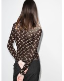 Crescent Moon print turtleneck top