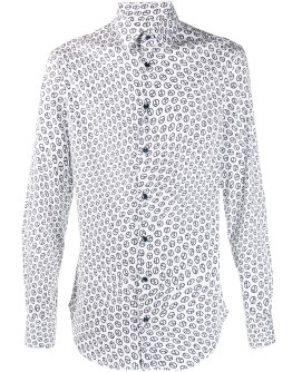 all-over logo print shirt