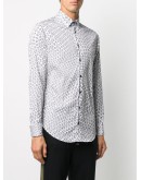 all-over logo print shirt