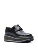 Brook croc effect lace-up shoes