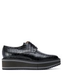 Brook croc effect lace-up shoes
